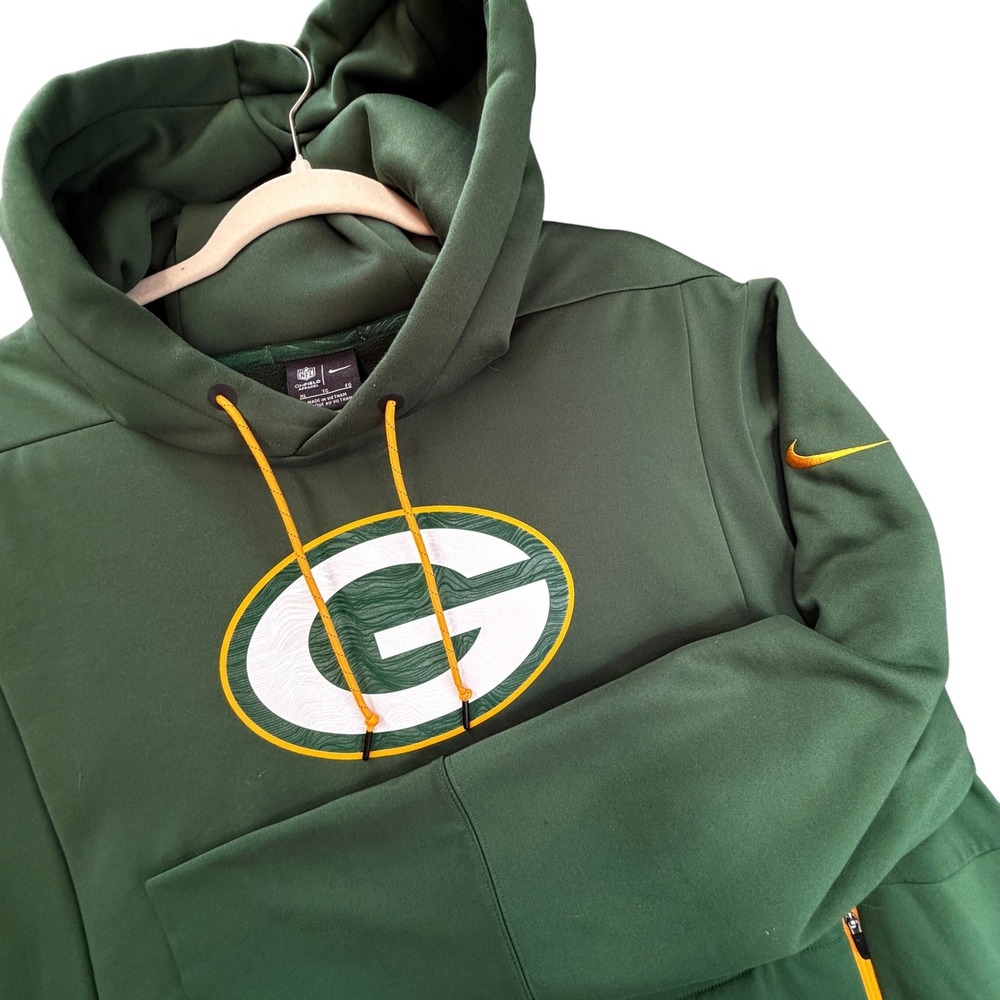 Green Bay Packers Nike Hoodie Mens, XL Green Sideline On Field Performance NFL